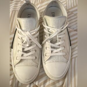Dior Cream Lace-Up Sneakers